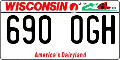 WI license plate 690OGH