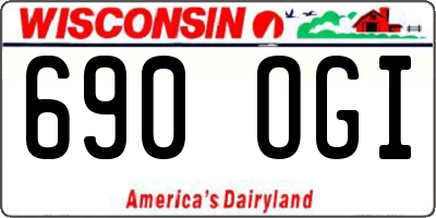 WI license plate 690OGI