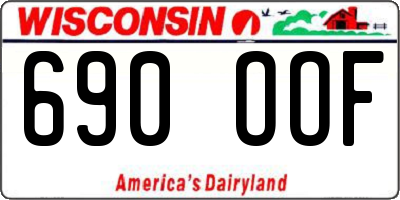 WI license plate 690OOF