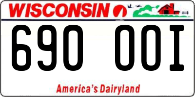 WI license plate 690OOI