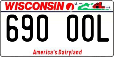 WI license plate 690OOL
