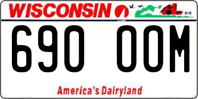 WI license plate 690OOM