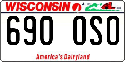 WI license plate 690OSO