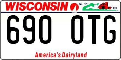 WI license plate 690OTG