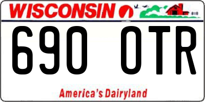 WI license plate 690OTR