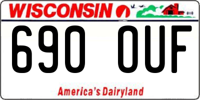 WI license plate 690OUF