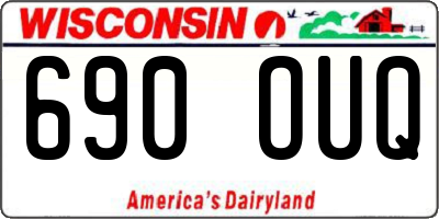 WI license plate 690OUQ