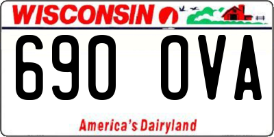 WI license plate 690OVA