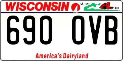 WI license plate 690OVB