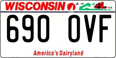 WI license plate 690OVF
