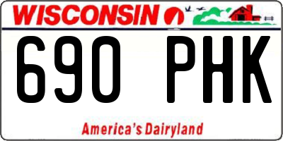 WI license plate 690PHK