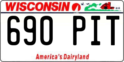 WI license plate 690PIT