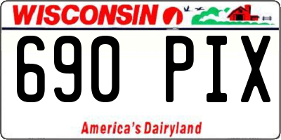 WI license plate 690PIX