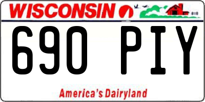 WI license plate 690PIY