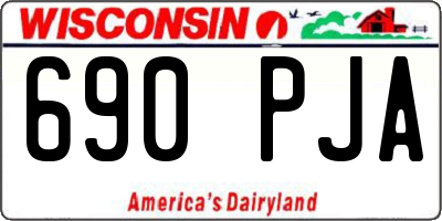 WI license plate 690PJA