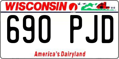 WI license plate 690PJD