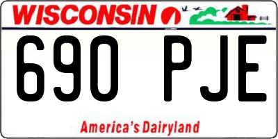 WI license plate 690PJE