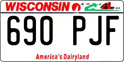 WI license plate 690PJF