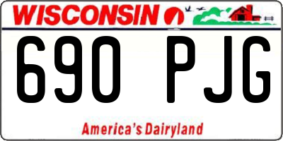 WI license plate 690PJG