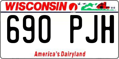 WI license plate 690PJH