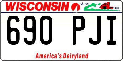WI license plate 690PJI