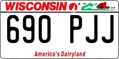 WI license plate 690PJJ