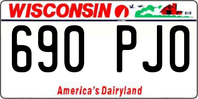 WI license plate 690PJO