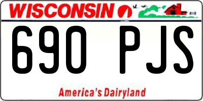 WI license plate 690PJS