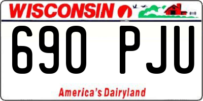 WI license plate 690PJU