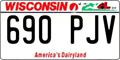WI license plate 690PJV