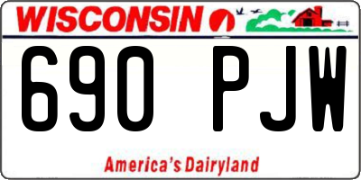 WI license plate 690PJW