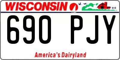 WI license plate 690PJY