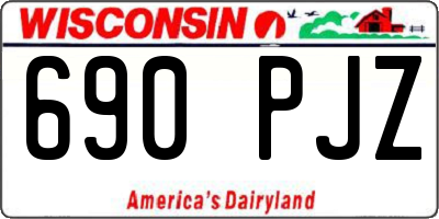 WI license plate 690PJZ
