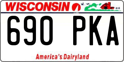 WI license plate 690PKA