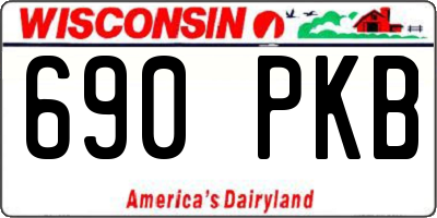 WI license plate 690PKB