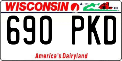 WI license plate 690PKD
