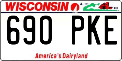 WI license plate 690PKE