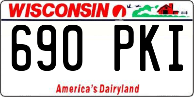 WI license plate 690PKI