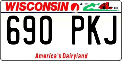 WI license plate 690PKJ