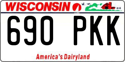 WI license plate 690PKK