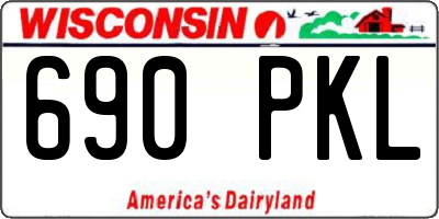 WI license plate 690PKL