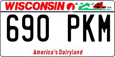 WI license plate 690PKM