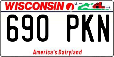 WI license plate 690PKN
