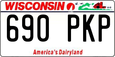 WI license plate 690PKP