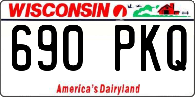 WI license plate 690PKQ