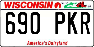 WI license plate 690PKR