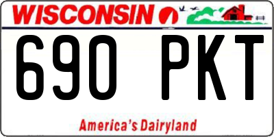 WI license plate 690PKT