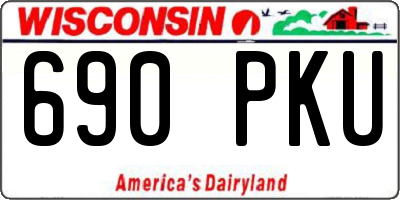 WI license plate 690PKU