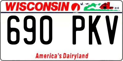 WI license plate 690PKV