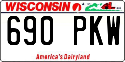 WI license plate 690PKW